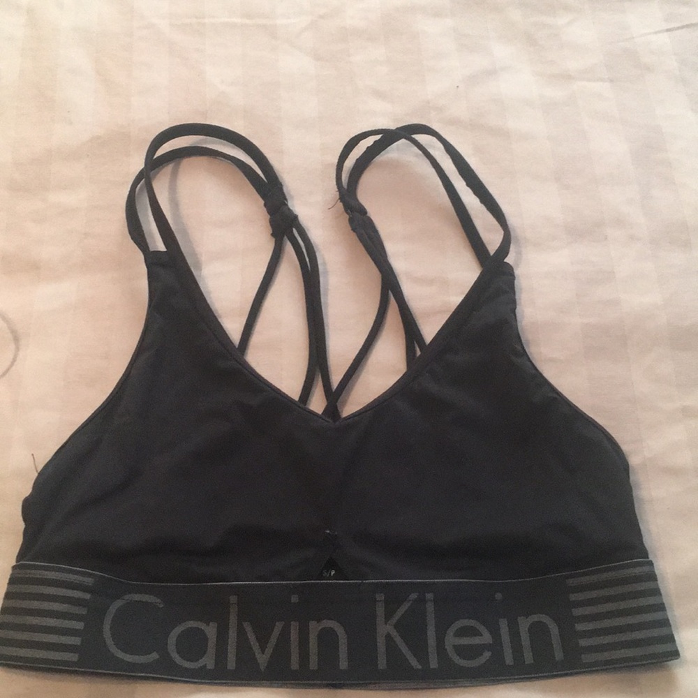 Black Calvin Klein sports bra
